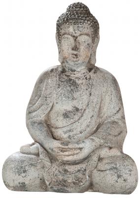 Thai Buddha Deko-Figur-Garten Gartenskulptur Statue Japanische-Gartendeko Gartenfigur Buddhistische Figur Wohnaccessoire Innen Außen 41 cm