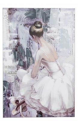 extravagantes Leinwandbild Ballerina schönes Frauenporträt Tänzerin Wandbild Fotoleinwand Wandkunst Acrylfarben Qualitätsbild 40x60 cm